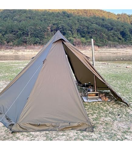 Amazon.co.jp: DOGBOO ワンポールテント ティピーテント 軍幕テント超